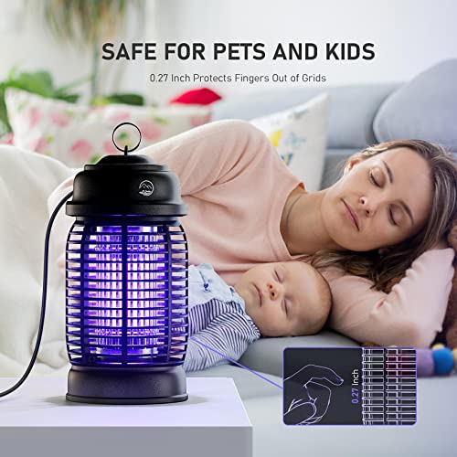 Bug Zapper Outdoor, Mosiller 20W Electric Mosquito Zapper, Effective 4200V Electric Mosquito Killer Lamp, Indoor Waterproof Insect Fly Pest Attractant Trap Light Bulb for Backyard, Patio, Garden, Home