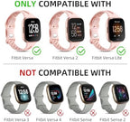 Odbeai Soft Silicone Replacement Wristbands, Slim Sport Breathable for Versa Watch Bands Compatible with Fitbit Versa 2, Versa Lite/SE, for Women Men, 4Packs
