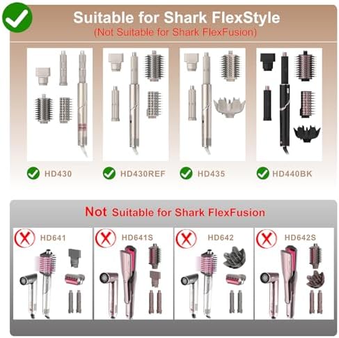 Hair Dryer Holder for Shark Flex Style, Wall Mount Holder Compatible with Shark FlexStyle, Curling Wand Organizer, Rack with Cord Hanger for Accessories Curlers Brushes Diffuser and Attachments