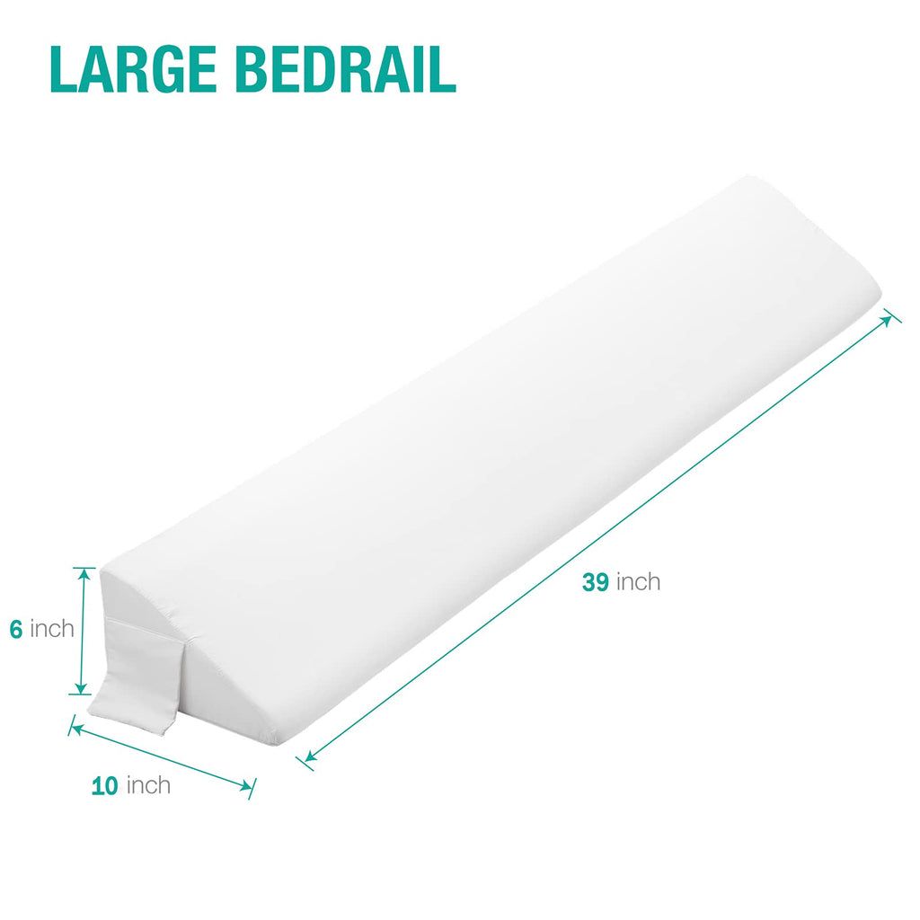 Vekkia Twin Size Bed Wedge Pillow Gap Filler/Headboard Pillow/Mattress Wedge Fill Gap (0-6") Between Headboard and Mattress (White)