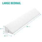 Vekkia Twin Size Bed Wedge Pillow Gap Filler/Headboard Pillow/Mattress Wedge Fill Gap (0-6") Between Headboard and Mattress (White)