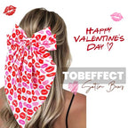 Valentine's Day Hair Bows for Women Hair Ribbon Bow Hair Clips with Long Tails Vintage Hair Accessories for Women Valentine's Day Hair Bows for Women Heart Hair Bow