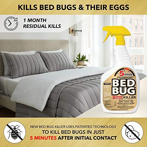 Harris 5 min Bed Bug Killer, Odorless & Non Staining Formula (32oz)