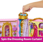 Bundle of Mattel Disney Princess Closet Playset with 2 Fashions, 25 Accessories, Vanity, Dressing Room, Runway & Storage, Opens to 2 Feet + Princess Aurora Fashion Doll, Blonde Hair, Tiara Accessory