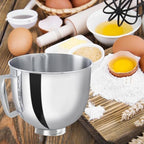 IAGREEA 5 Quarts Stainless Steel Bowl Fits For KitchenAid 4.5-5 QT Tilt-Head Stand Mixer, 304 Mixer Bowl With Handle, Replacement Mixing Bowls, Heavy Duty, Large Capacity Dishwasher Safe, Easy Clean