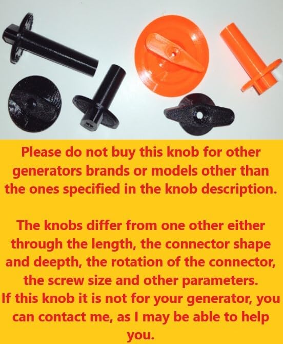 Replacement Knob Switch Run Choke for Craftsman Inverter Generator 2200i or 2500i - 3D printed part - new, 3d printed part
