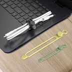 Nearockle Silicone Cable Ties Cord Organizer for Cable Management, 20PCS 4.2" and 7.1" Reusable Cable Organizer Electronic Accessories for Home, Office, Kitchen, School, Travel (5 Colors)