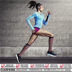 CHARMKING Compression Socks for Women & Men (8 Pairs) 15-20 mmHg Graduated Copper Support Socks are Best for Pregnant, Nurses - Boost Performance, Circulation, Knee High & Wide Calf (S/M, Multi 10)
