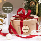 5ARTH Natural Wood Slices - 30 Pcs 2.7-3.1 inches Craft Unfinished Wood kit Predrilled with Hole Wooden Circles for Arts Wood Slices Christmas Ornaments DIY Crafts