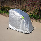 Wheelchair Cover Waterproof Thickened Velvet Lining,Outdoor Mobility Scooter Covers,Travel Storage Power Electric Wheelchair Accessories with Free Carrying Bag (Silver)