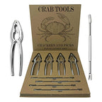 Crab Leg Crackers and Picks, Set of 4 Easy-to-Use Lobster Crackers & Stainless Steel Lobster Picks, Crab Crackers and Tools, Seafood Tool Kit by Smedley & York