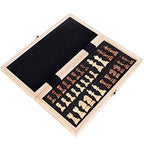 Chess Set Chess Wooden Wooden Checker Board Solid Wood Pieces Folding Chess Board High-End Puzzle Chess Game Chess Game Board Set (Color : Brown)