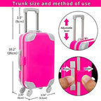 23 Pcs American 18 inch Doll Clothes and Accessories - Suitcase Luggage, Pillow, Sunglasses, Camera, Passport, Mobile Phone, Computer Doll Travel Gear Play Set
