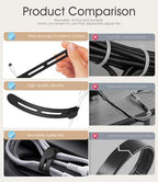 40Pcs Nearockle Reusable Cable Ties, Adjustable Silicone Cord Organizer Small Zip Ties for Charging Cords Earphone Computer Wire, Office Desk Cable Management Travel Accessories(White&Black)