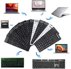 2 Pack Universal Korean Keyboard Stickers, Black Background with White Lettering for Computer Laptop Notebook Desktop, Replacement Computer Keyboard Stickers (Korean)