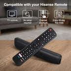 【 2 Pack 】 Universal for All Hisense TV Remote, Replacement Compatible for All Hisense 4K LED HD UHD Smart TVs
