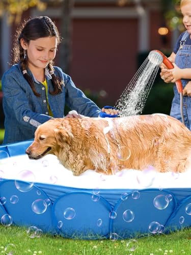 2PCS Dog Bath Brush, Dog Shampoo Brush, Silicone Curry Brush, Pet Scrubber for Short&Long Haired Dogs Cats Massage Comb, Soft Shedding Bathing Washing Brush, Essential Puppy Grooming Accessories