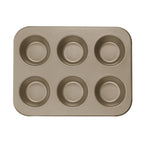 Cuisinart Chef's Classic Nonstick Bakeware 6-Cup Jumbo Muffin Pan, Champagne