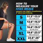 POWERLIX Leg Sleeve - Best Knee Brace for Leg Pain for Men & Women Knee Support for Running, Basketball, Volleyball, Weightlifting, Gym, Workout, Sports Please Check Sizing Chart