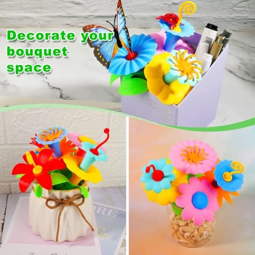 Birthday Toys Gifts for 2 3 4 5 6 Years Old Toddler Girls Boys, 156 PCS Insect Flower Garden Building Educational STEM Learning Pretend Play Gardening Set, Easter Gifts for Preschool Kids Age 2+
