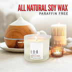 Rose Candle | Rose Scented Candles All-Natural Soy Candle | Fresh Cut Roses | Transports You to Your Rose Garden | Large 8 Ounce one Wick Candle | Includes Bamboo Lid and Gift Box | HHI Candles