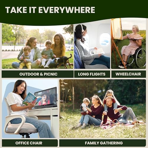 Pressure Relief Seat Cushion for Tailbone Pain – X Large Office Chair Cushion for Butt, Back Pain, Coccyx & Sciatica Pain Relief Pillow. Memory Foam Seat Cushions for Office Chairs. Extra Cover(Black)