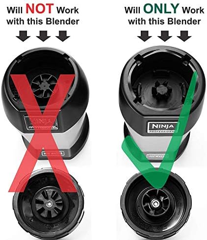 Ninja Blender Replacement Parts Ninja Bottom Blade 6 Fins for Nutri Ninja Auto iQ BL480 BL480D BL482 BL456 Blenders (FEMALE FINS ONLY) (1 Pack)
