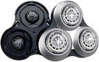 SH90 Replacement Rotary Heads for Philips Norelco Shavers Series 9000, New Version of Metal Wheel Buckle and Upgrade Double-Layer Precision Blades