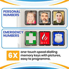 Big Button Phone for Seniors with SOS Pendant | Corded Landline Telephone | Large Braille Buttons for Visually Impaired | Amplified Ringer for Hearing Impaired | Ergonomic Grip
