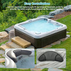 Replacement Head Rest Pillows Fit for Artesian Island Spas Hot Tubs and Tidal Fit Swim Spa (Dark Grey-3 Pack-Includes One Neck Pillow and Two Head Pillows 26-1303-85)