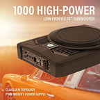 Planet Audio P10AWK Amplified Car Subwoofer - 1000 Watts, Low Profile, 10 Inch Subwoofer, 8 Gauge Amplifier Installation Kit Included. Great for Vehicles That Need Bass But Have Limited Space