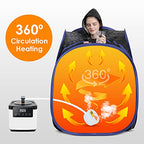 Smartmak Sauna Steamer Pot 2.6 L, Portable Steam Generator Set with Time & Tempreture Remote Control, 1000W Spa Machine with Herbal Box for Body Detox 110V US Plug