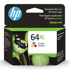HP 64XL Tri-color High-yield Ink Cartridge | Works with HP ENVY Inspire 7950e; ENVY Photo 6200, 7100, 7800; Tango Series | Eligible for Instant Ink | N9J91AN
