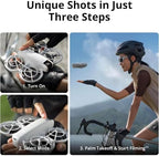 DJI Neo Drone 4K UHD Mini Quadcopter for Adults, 135g Self Flying Drone that Follows You, Palm Takeoff, AI Subject Tracking, QuickShots, (Controller-Free) Bundle with Deco Gear Accessories