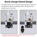 0.6mm Hotend Kit for Bambu Lab A1/A1 Mini, 3D Printer Parts Replacement Print Head for Bambu Lab A1/A1 Mini 3D Printer