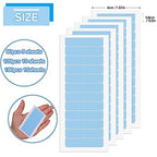 120 Pieces Hair Extension Tape Tabs, Double Sided Replacement Tape Adhesive for Hair Extensions Wigs Supplies (Blue)