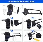 Hand Brake with 41'' Cable for 4-Wheel Folding Drive Rollator Rolling Walker Transport Wheelchair Mobility Knee Walkers Senior Medical Accessories