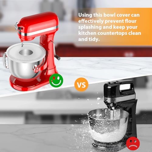 7QT Stainless Steel Mixer Bowl and Bowl Lid Covers for Kitchenaid Stand Mixers, Kitchen Aid Mixing Replacement Bowl for 7QT Lift Mixer with Handle, Dishwasher safe.