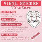 (3Pcs) Baseball Mama Sticker Baseball Mom Sticker Baseball Mom Accessories Baseball Stickers Baseball Decal, Waterproof Vinyl Decal for Books Laptops Phones Tumblers Water Bottles, 3 x 2.8 Inch