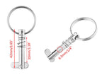 SAUTOP 4Pcs 316 Stainless Steel 1/4 Inch Quick Release Pin with Ring and Spring for Boat Bimini Top Deck Hinge Marine Hardware