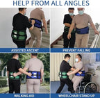 Gait Belts with Padded Handles,Transfer Belts Physical Therapy Belt for Seniors Moving, Lifting Belt Assist Patient/Elderly(Blue, X-Large)