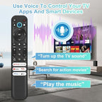 Voice Remote Control for TCL TV, RC813 Replacement Remote Compatible with TCL QM7 QM8 S5 S4 S3 Q7 Q6 Q5 Smart TVs (2024 Model)