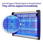 Electric Bug Zapper, Powerful Flying Insect Mosquito Killer w/ 20W Blue Light Attract, Plug-in Pest Control Machine for Moth, Fruit Fly, Fungus Garage Bug Catcher/Eliminator/Trap/Shocker