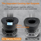 SOULWIT Cooling-Gel Earpads Replacement for BlueParrott B650/S650(650XT 650 XT) Noise Cancelling Bluetooth Headset, Ear Pads Cushions with High-Density Noise Isolation Foam - B650XT CG Black