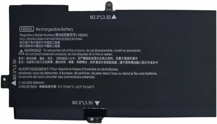 New KB06XL Replacement Laptop Battery Compatible with HP X360 15-BL002XX Series Z6K96EA Z6K97EA Z6K99EA Z6L00EA Z6L01EA Z6L02EA HSTNN-DB7R TPN-Q179 11.55V 79.2Wh