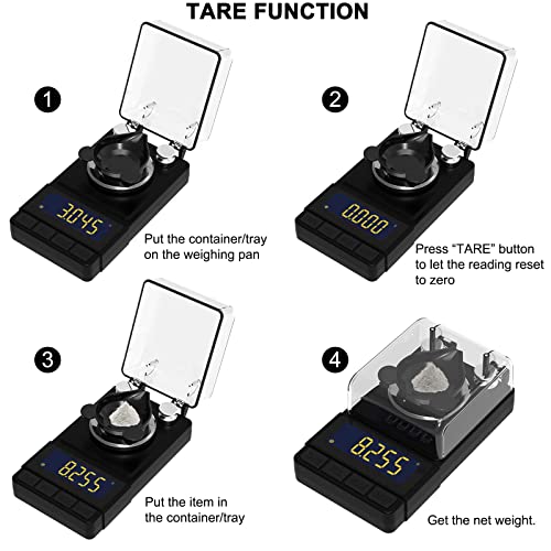 MAXUS Digital Milligram Scale 50g/0.001g, Compact Mg Scale with 20g Calibration Weight and Accessories, Black Powder Scale for Reloading