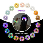 Light Up Scrunchies, Double-layer LED Scrunchy Colorful Hair Ties Glow in the Dark Party Supplies Glow Sticks Party Favor Festival Rave Accessories for Girls & Women Neon Party (9PCS-Multi-color)