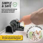 Tratper Large and Small Rat Traps - 4 Pack Tunnel Dual-Entry, Outdoor & Indoor, Warehouse, Quick Humane Kill, Reusable, Pest Control for Rats, Mice, Mouse Traps (8”x6”x5)