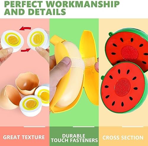 100 Pcs Play Food Set for Kids Kitchen, Pretend Food Toy for Toddlers Age 1-3, Plastics Cutting Fake Food/ Fruit/ Vegetable Accessories with 2 Baskets, Birthday Gifts for 2 3 4 5 Years Old Boys Girls