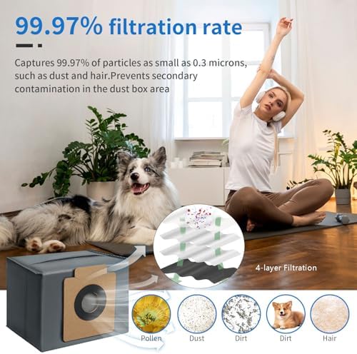 21Pcs X10 Pro Omni Replacement Parts Kit for Eufy X10 Pro Omni Robot Vacuum Accessories, 1 Main Roller Brush, 6 Dust Bags 4 Side Brushes 4 Hepa Filters 4 Mop Pads 1 Screwdriver 1 Clean tool
